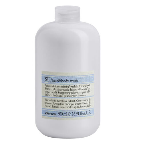 Davines Su Hair & Body Wash 500ml - Hydrating & Nourishing Cleanser