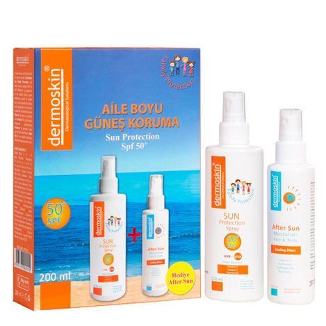 DermoSkin Aile Güneş Koruma Seti - SPF50 Sprey & After Sun