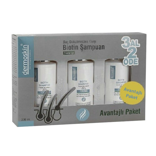 Dermoskin Biotin Shampoo for Men 200ml - Buy 3 Get 1 Free
