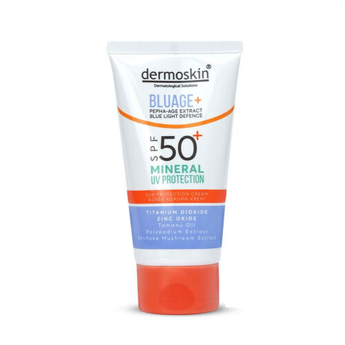 Dermoskin Bluage+ SPF50+ Mineral Sunscreen Cream 50ml - Broad Spectrum Protection