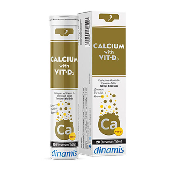 Шипучие таблетки Dinamis Calcium и витамин С для здоровья костей
