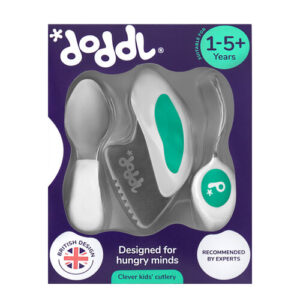 Doddl Kids Fork Spoon Knife Set for Ages 1-5 - Self-Feeding Tools
