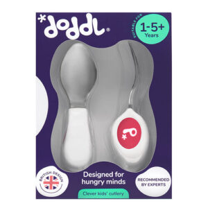 Doddl Kids Spoon and Fork Set - Self-Feeding Utensils for Toddlers