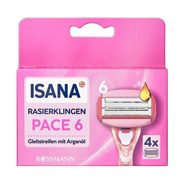 Isana Women's 6-Blade Shaving Razor Set of 4 for Smooth Skin