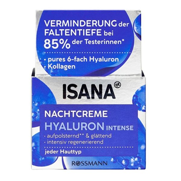 Isana Hyaluron Night Cream 50ml - Collagen & Shea Butter