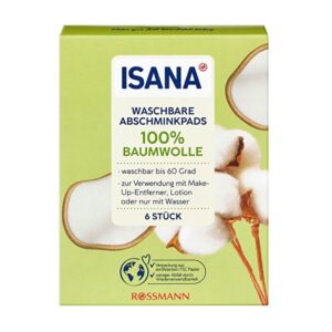 Isana Washable Cotton Discs 6pcs – Soft