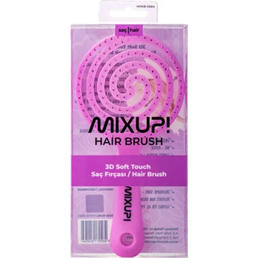 Mixup 3D Soft Touch Hair Brush Lila - Versatile Styling Tool