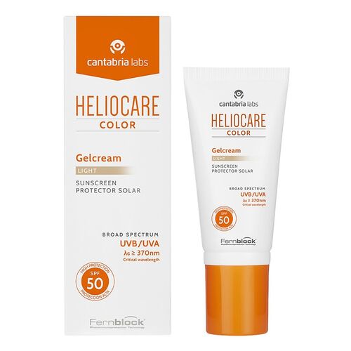 هيلوكير جل كريم ملون باللون القمح الفاتح SPF 50 لحماية البشرة 50 مل