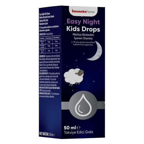 Imuneks Easy Night Kids Drops with Melissa - 50ml Sleep Aid