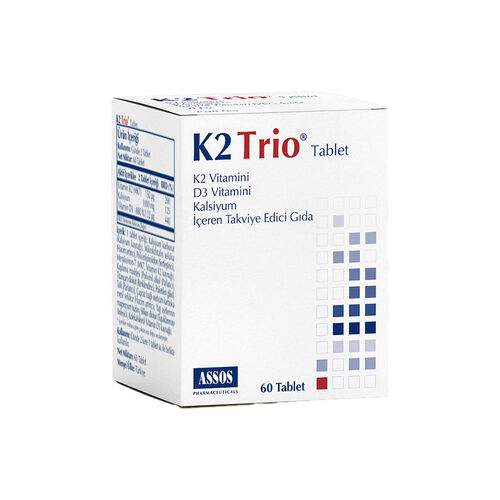K2 Trio Supplements - 60 Tablets for Bone & Heart Health