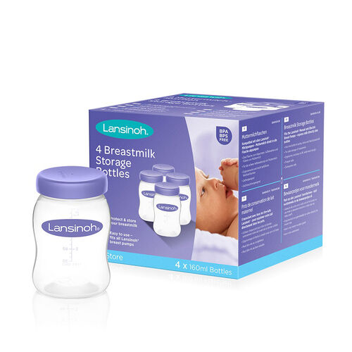 Lansinoh 4-Pack Breast Milk Storage Bottles