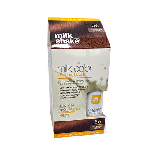 Milk Shake Permanent Hair Dye 5E - Light Chestnut Foam Gift