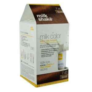 Milk Shake Permanent Hair Dye 7.43 - Foam Gift for Vibrant Color