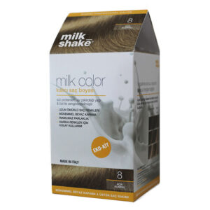 Milk Shake Permanent Hair Dye 8 - Light Ash Brown ECO Kit