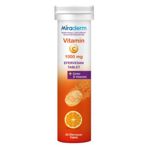 Шипучие таблетки Miraderm Vitamin C 1000 мг для здоровья и кожи