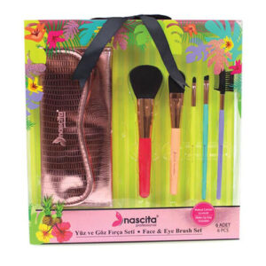 Nascita 5-Piece Colorful Brush Set for Vibrant Makeup Application