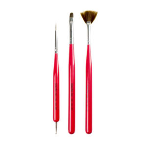 Nascita 3-Piece Nail Art Brush Set for Creative Designs