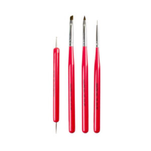 Nascita 4-Piece Nail Art Brush Set for Creative Designs