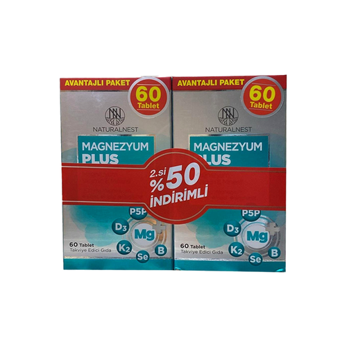 Naturalnest Magnesium Plus Supplement - 120 Tablets