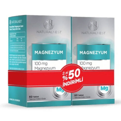 Naturalnest Magnesium 2x 60 Tablets - 50% Off Discount
