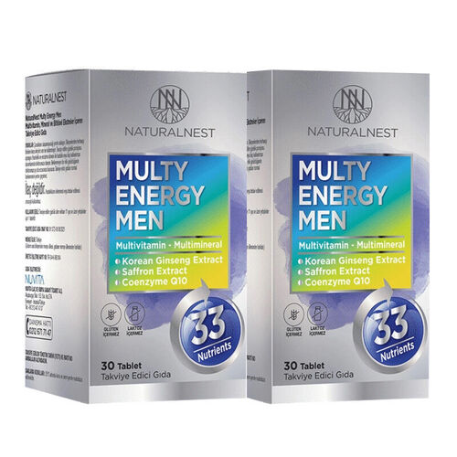 Naturalnest Multi Energy Men’s Vitamins - 60 Tablets
