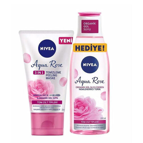 Nivea Aqua Rose Peeling Mask & Moisturizing Tonic Gift Set