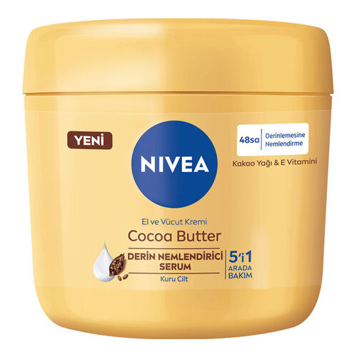 Nivea Cocoa Butter Cream 400ml - Hydrating Hand & Body Moisturizer