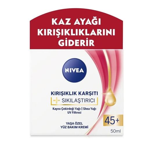 Nivea Anti-Wrinkle Face Cream 45+ for Youthful Skin 50ml