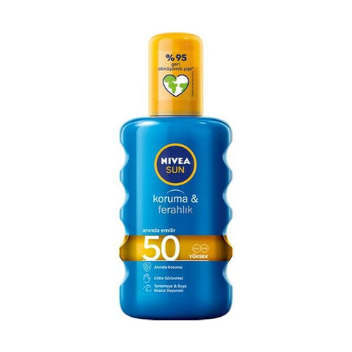 Nivea SPF 50 Sunscreen Spray - Sun Protection & Freshness 200ml