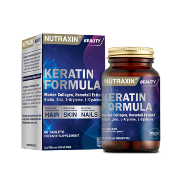 Nutraxin Keratin Formula - 60 Tablets for Healthy Hair Growth