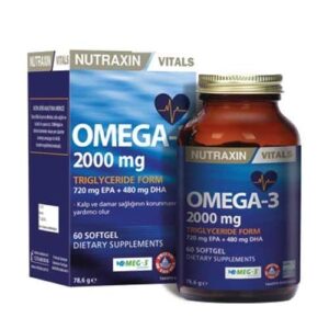 Nutraxin Omega 3 2000 mg SoftGels - Heart & Brain Support