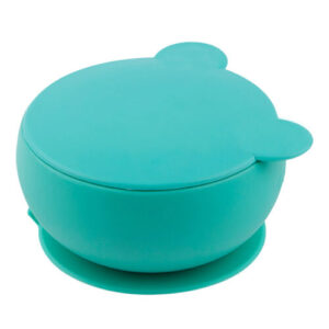 OiOi Silicone Baby Bowl with Lid – Water Green