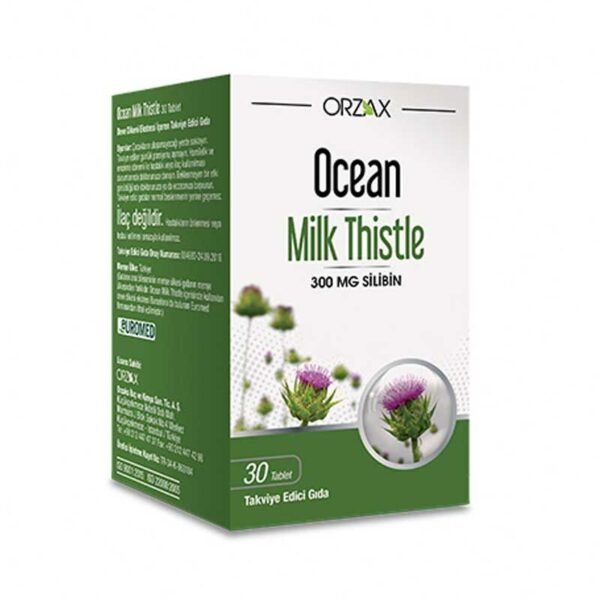 Таблетки Orzax Ocean с расторопшей для здоровья печени и детоксикации
