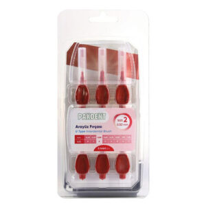 Pakdent U-Type Interdental Brush 0.50mm 6-Pack - Pink