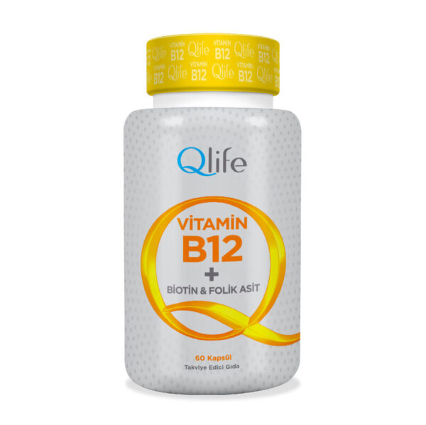 Капсулы Qlife Витамин B12 для энергии и здоровья нервной системы