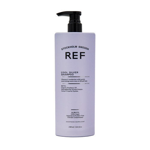REF Cool Silver Shampoo 1000 ml for Blonde & Yellow Hair