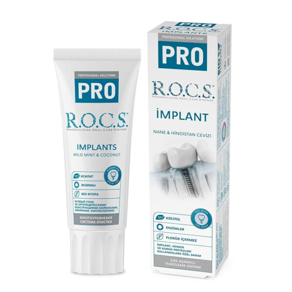 ROCS Mint & Coconut Toothpaste for Implants 60ml