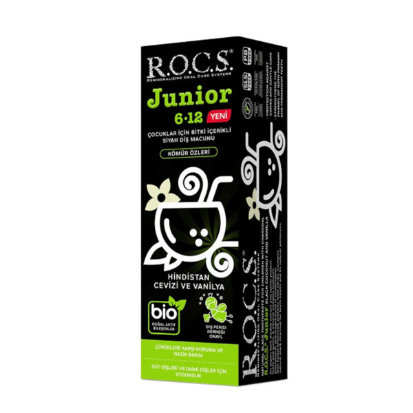 ROCS Junior Black Toothpaste for Kids - 60ml