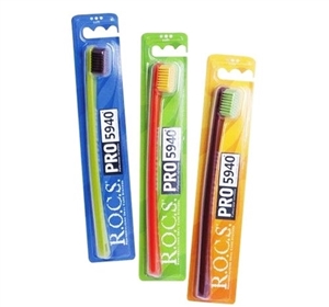 ROCS Pro 5940 Soft Toothbrush - Gentle Plaque Removal Tool