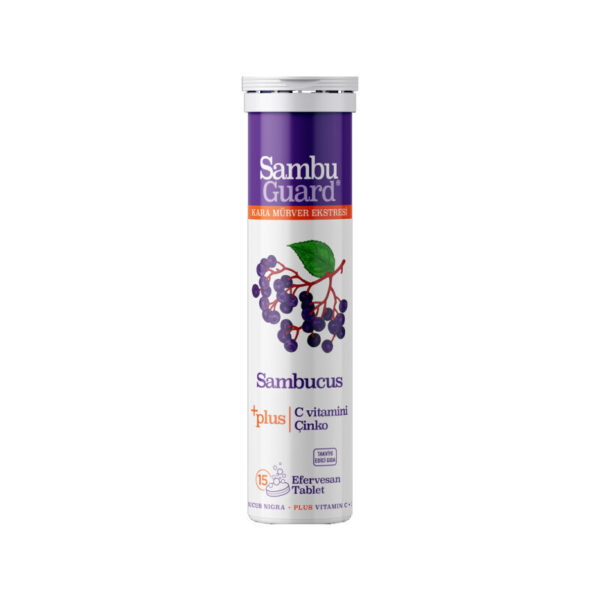 Шипучие таблетки Sambu Guard Sambucus Plus с экстрактом бузины для иммунитета