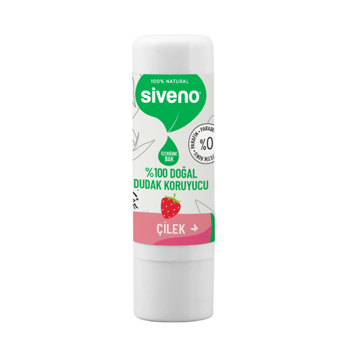 Siveno Natural Strawberry Lip Balm 6g - 100% Organic Moisture