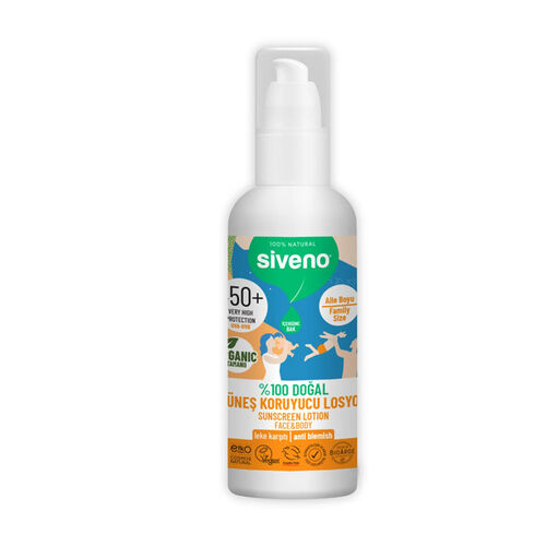 Siveno Natural Sunscreen Lotion SPF 50 - 100ml UVA/UVB Protection