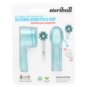 Steriball Hygienic Toothbrush Container for Travel - Light Blue