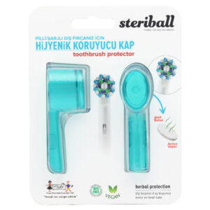 Steriball Turquoise Hygienic Toothbrush Container for Travel