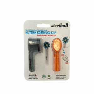 Steriball Hygienic Toothbrush Case - Black & Orange Travel Holder