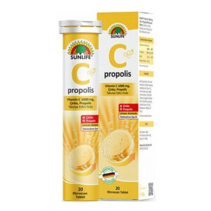 Шипучие таблетки Sunlife C Propolis с прополисом для иммунитета