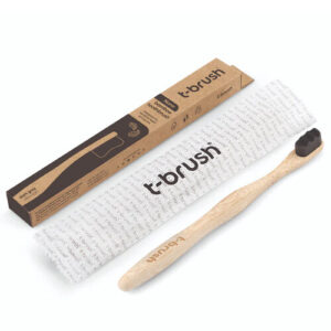 T-Brush Ultra Soft Bamboo Dental Brush - Dark Gray Eco-Friendly