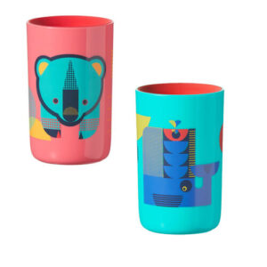 Tommee Tippee 360° Patterned Glasses 250ml - Leak-Proof Design