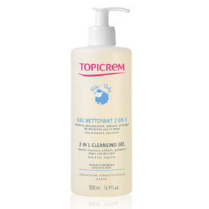 Topicrem Baby Cleansing Gel 500ml - Gentle 2-in-1 Formula