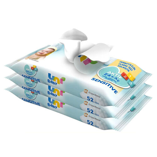 Uni Baby Active Sensitive Wipes 24+Months